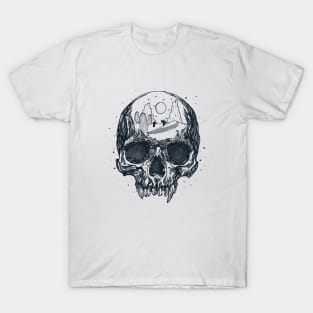 Space Skull Desert Esoteric Cosmos T-Shirt